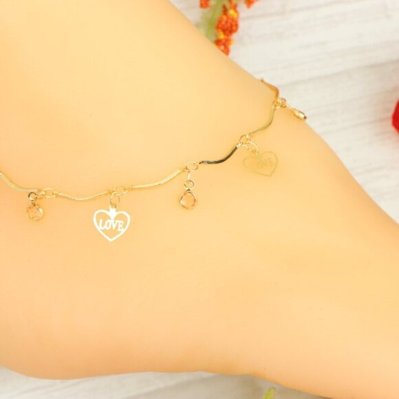 "Handmade Anklet – Elegant & Delicate Jewelry for Women | UNVRC1004 - Picture 9 of 10